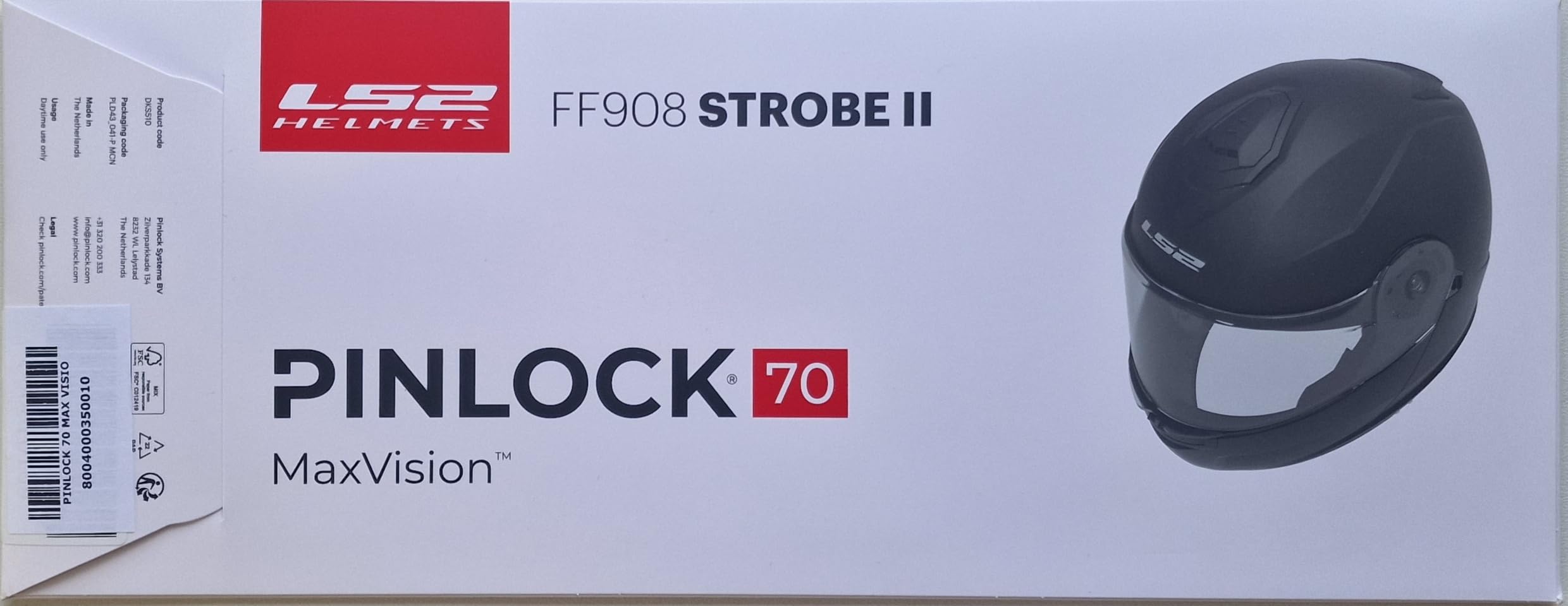 LS2, Pellicola antiappannamento Pinlock 70 MAX VISION, compatibile FF908 STROBE II (DKS520)
