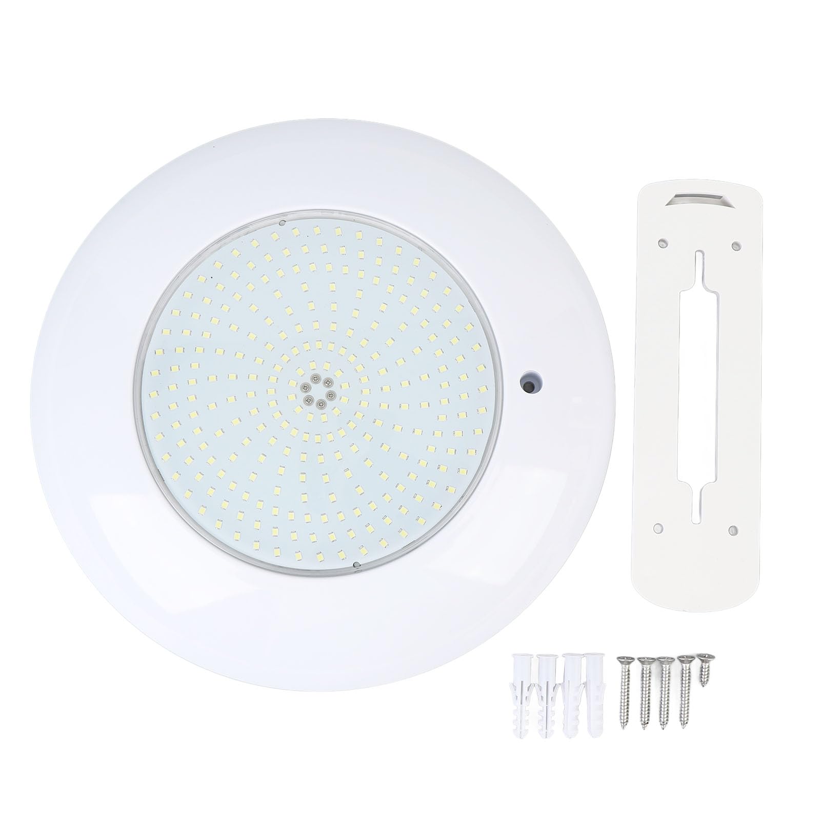 banapoy Oświetlenie Basenowe LED, 12V 18W IP68 Wodoodporna Podwodna Basenów Naziemnych Podwodna Wanna Spa Hydromasażem, 1800Lm Montowana ścianie Basenowa, Dekoracja Zewnętrzna (białe światło)