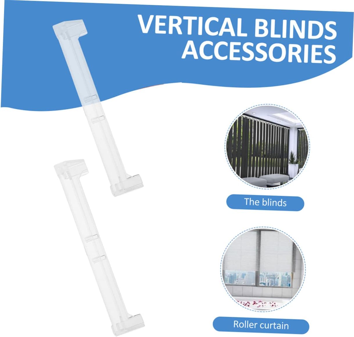 Holibanna 2pcs Clear Valance Corner Brackets for Vertical Blinds Hidden Connector for Louvers Easy Installation and Compact Design for Window Treatments