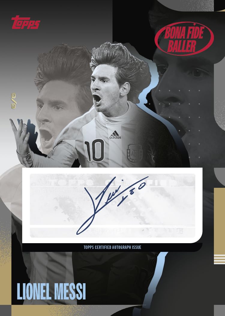 Topps Argentinien-Team-Set 24/25-30 Karten pro Box, einschließlich einer Autogramm-, Relikt- oder Auto-Relikt-Karte in jeder Box