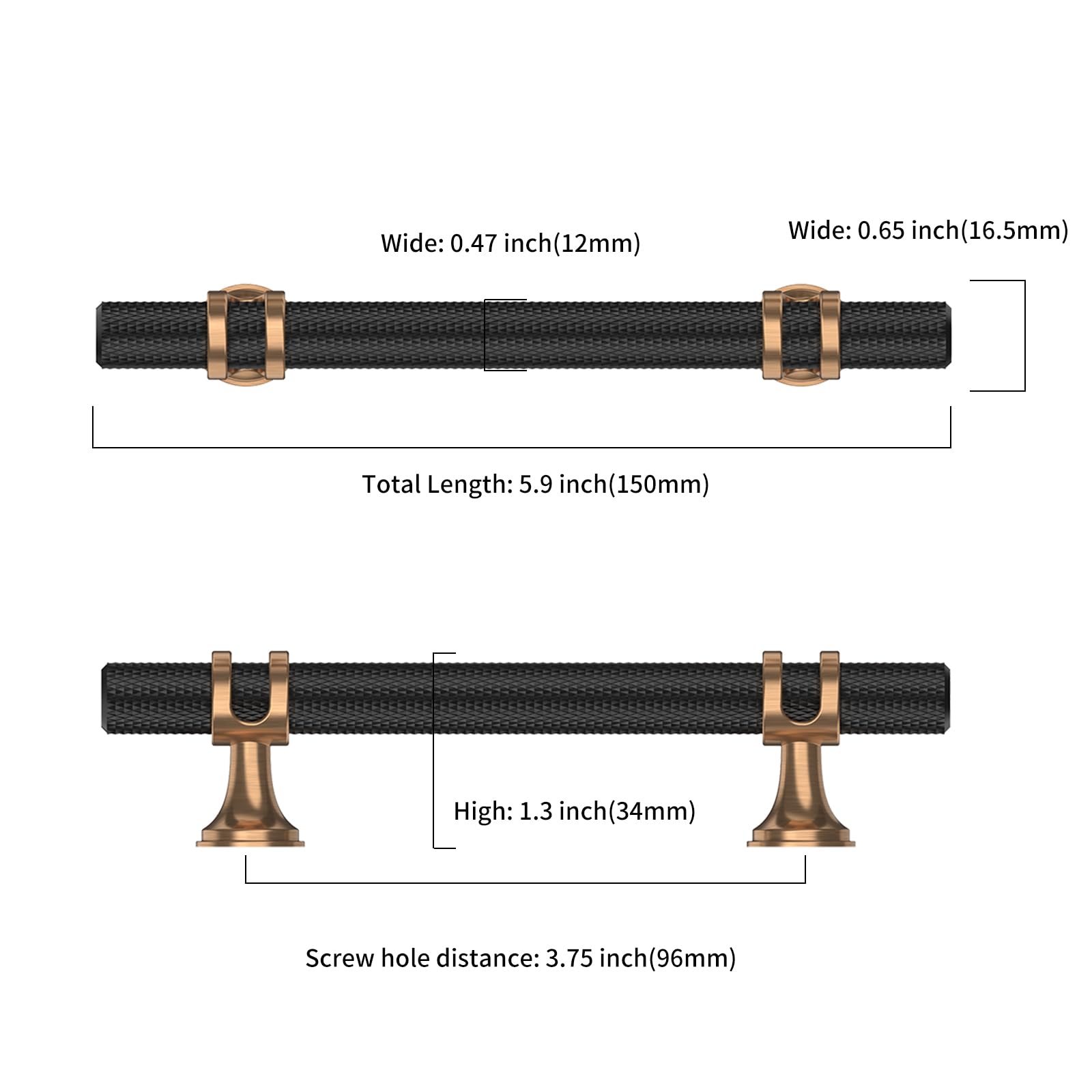 Closet Door Asidrama 10 Pack 3.75 Inch(96mm) Brushed Gold 96mm Center To Center Pulls - View #5