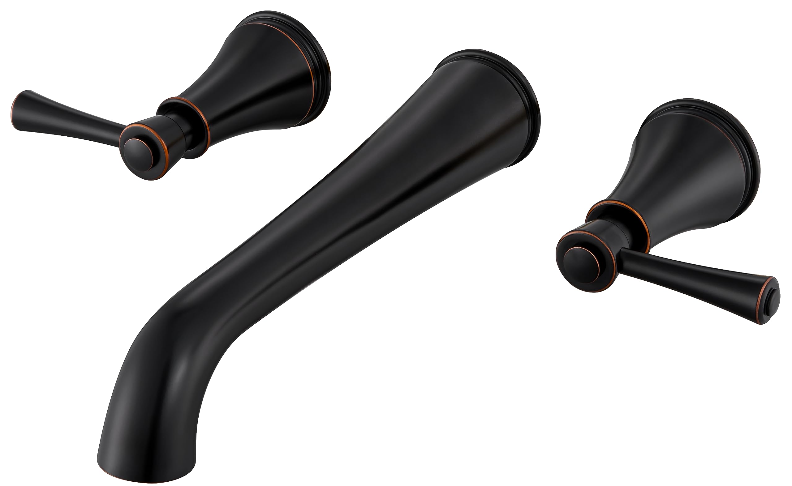 Photo 1 of SITGES Wall Mount Bathtub Faucet with Two Lever Handles
