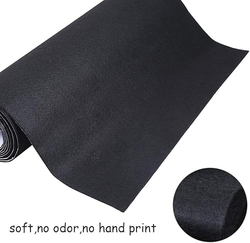 Miniatura 2 de Caydo Rollo de fieltro adhesivo extra grande de 78.7 x 17.7 pulgadas, con parte trasera negra, rollo de fieltro adhesivo para proyectos de