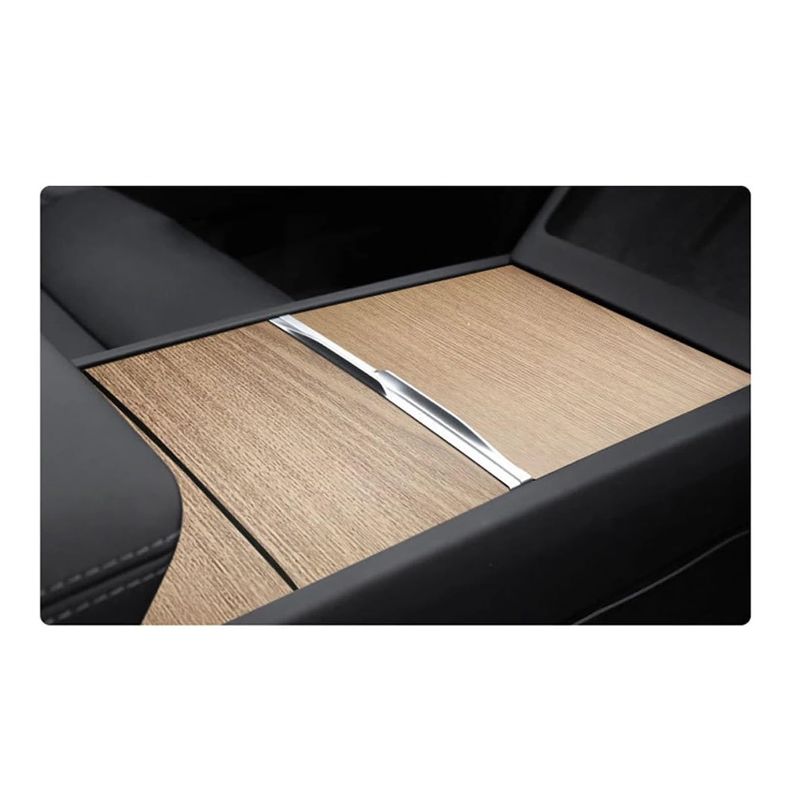 Panel Trim Frame Cover Fit for Tesla Model 3 Highland 2024 Car Center Console Panel Sticker Film Central Control Cover Center Console Trim(Cross Grain)