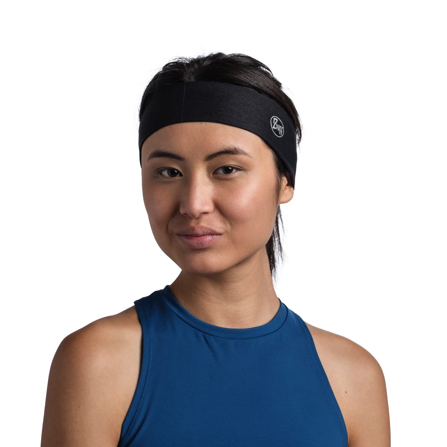 BUFF® Opaska na głowę CoolNet UV® Slim Wygodna, Ochrona UPF 50, sportowa, elastyczna, materiał z recyklingu, ciasna, regulująca temperaturę, jeden rozmiar
