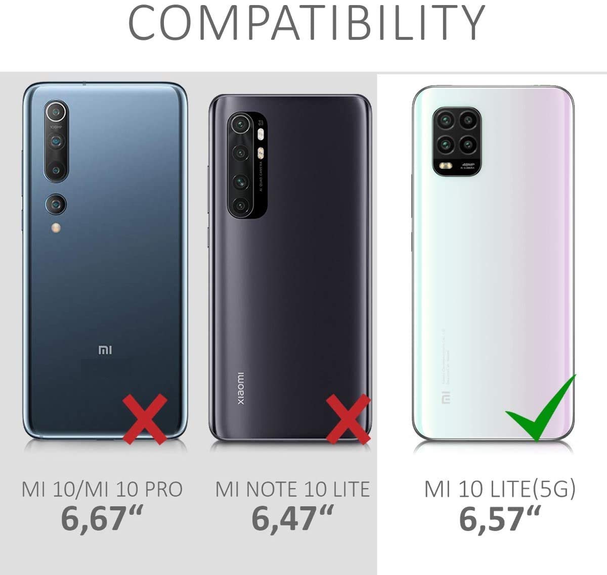 Zestaw zewnętrznych przycisków, boczny włącznik/przycisk, regulator głośności, kompatybilny z Xiaomi Mi 10 Lite 5G (czarny)
