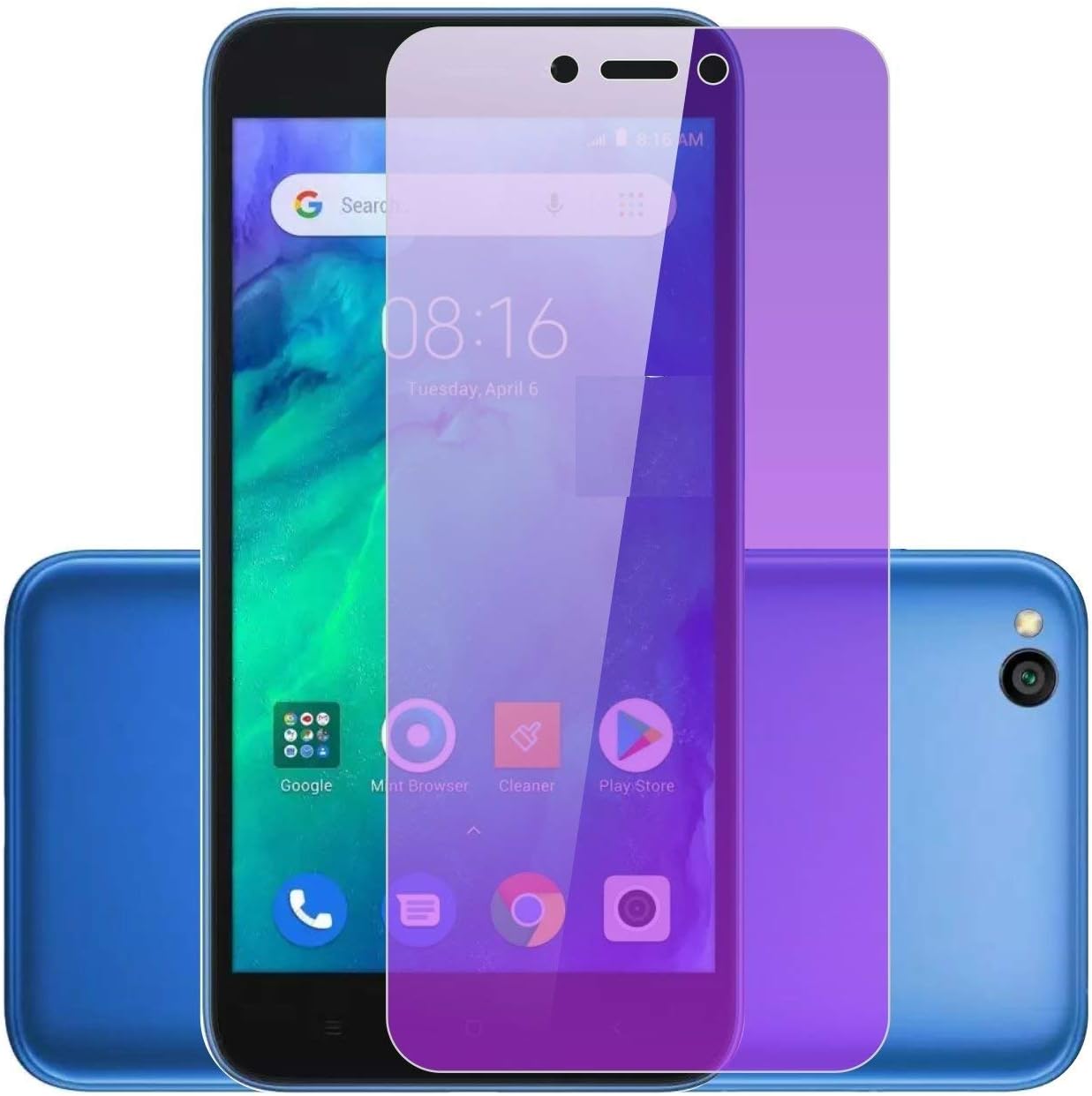 2.5D Anti Blue (Eye Protect) tempered glass for Redmi 5A, Redmi 4A, Redmi 3S Prime With Full Screen Coverage (except edges) and easy installation kit
