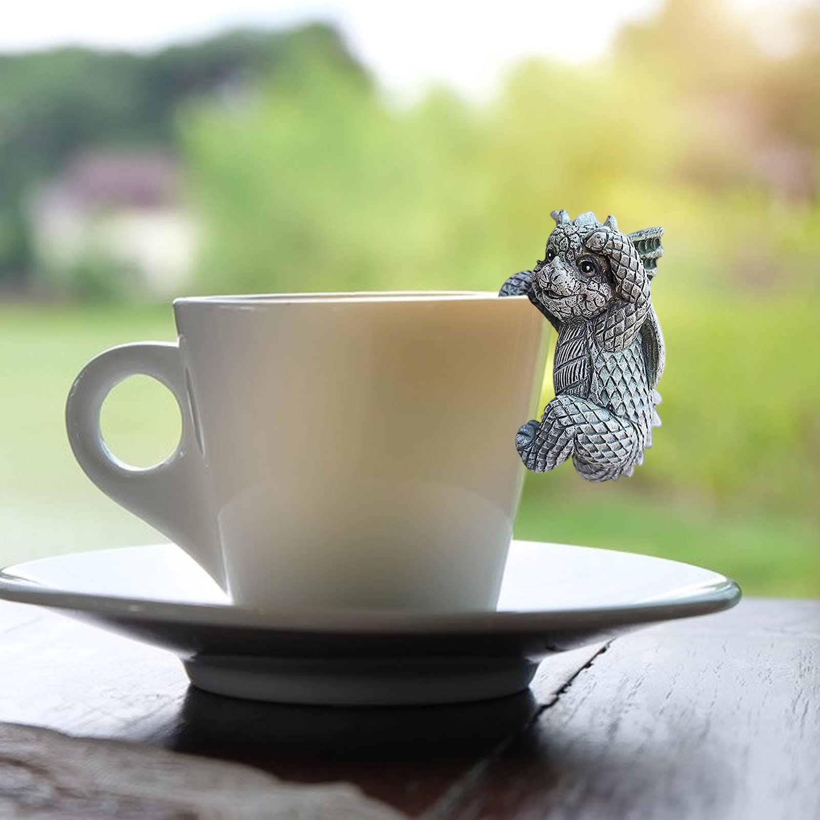 Decorazione Da Giardino Fata Con Drago - Palo In Acrilico 24x30 Cm Per Vasi E Prati - Foto 5