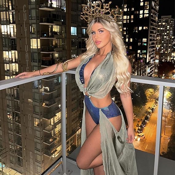 JeVenis Medusa Headpiece Medusa Crown Gold Snake Headband Costume Accessories Goddess Women Halloween Christmas Party Costume - Image 4