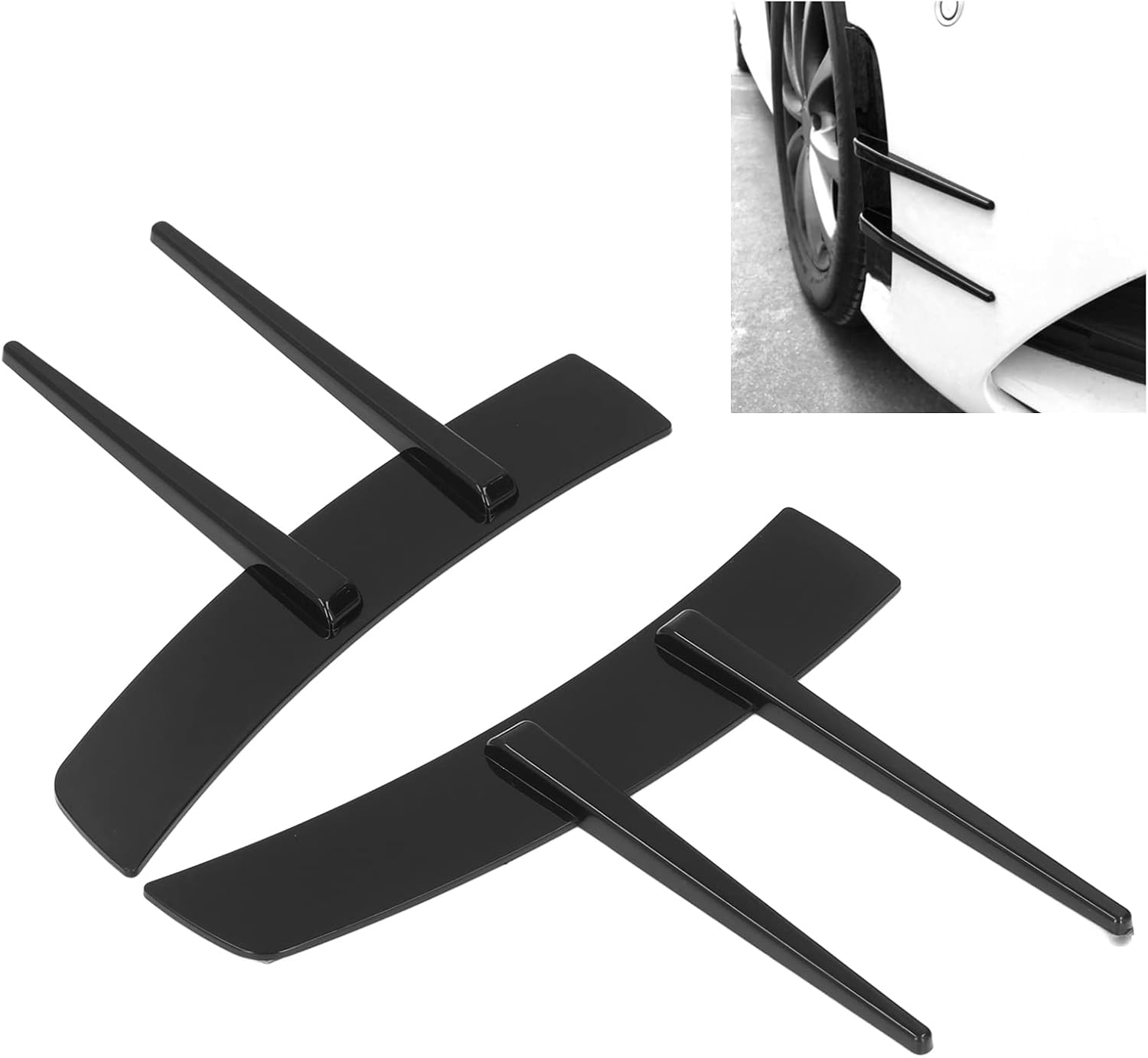 2Pcs Front Bumper Side Spoiler, Car Front Bumper Lip