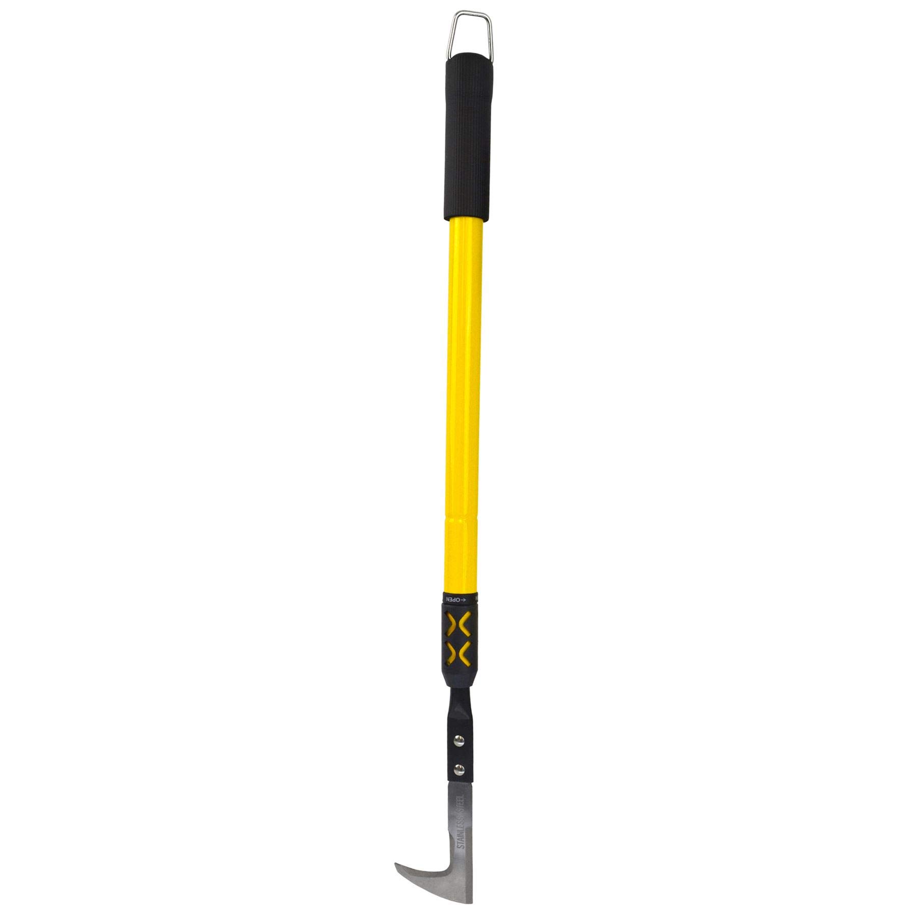 AB Tools, kit di attrezzi da giardino con lama verde, pala, forcella, rastrello estirpatore telescopico con manici allungabili