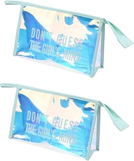 فوميز. 2 قطعة حقيبة مكياج للسفر حقيبة أدوات الزينة حقيبة ماكياج حقيبة أدوات الزينة، بلاستيك، أخضر