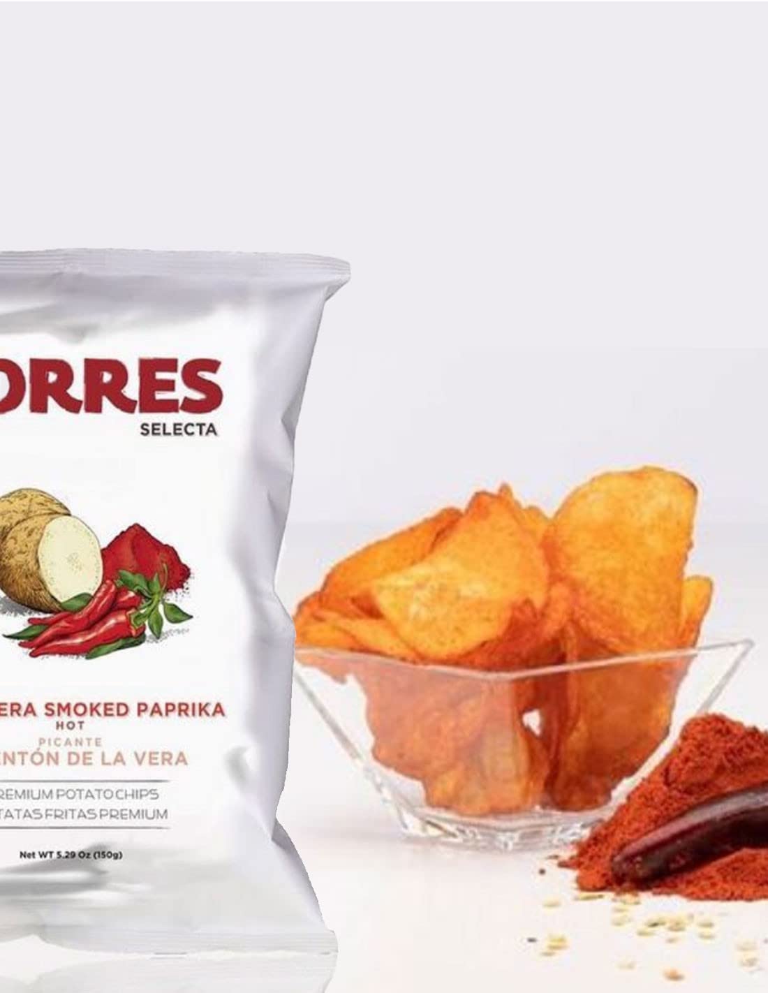(Most Popular Flavors) Torres Spanish Potato Chips Patatas Fritas Variety Pack Made in Barcelona, Spain (8 Pack)