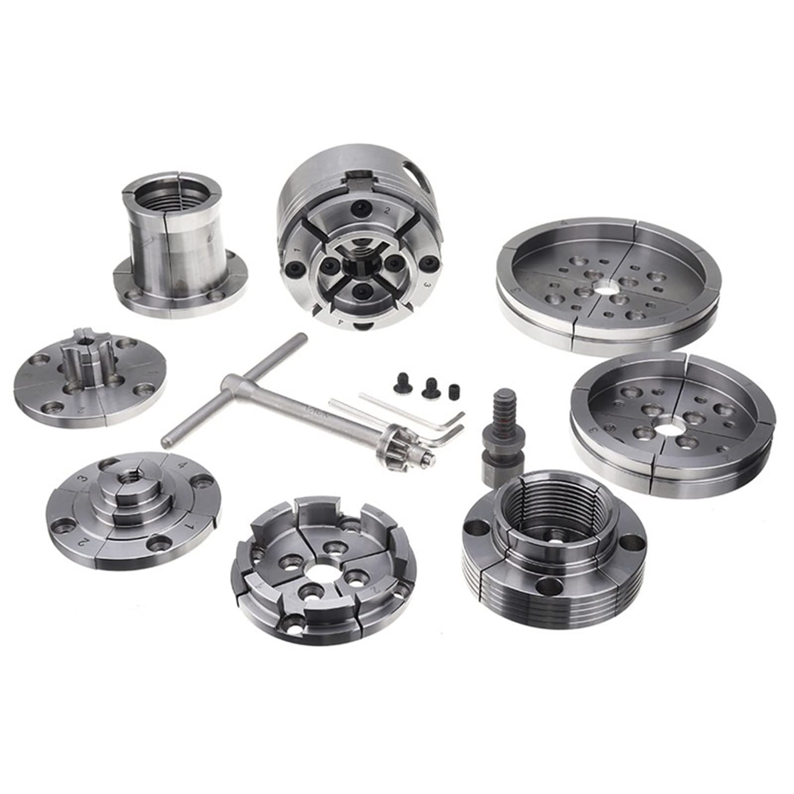 3,5-calowy uchwyt tokarski do drewna, 1-calowy x 8TPI gwint Uchwyt tokarski do drewna Akcesoria Szczęki Tokarka do drewna (Size : 1)