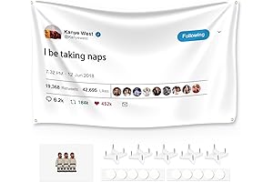 Kanye Tapestry Dorm Flag: Tweet flags, I be taking naps
