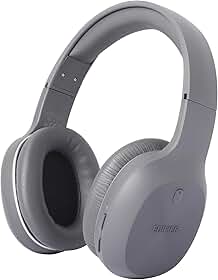 Edifier W600BT Wireless Over-Ear Headphones, Bluetooth V5.1, Crystal Clear Call, 40mm Drivers, 30H Playtime, Connect to 2 Devices, Built-in Microphone, Lightweight, for Travel, Home, Office - Gray