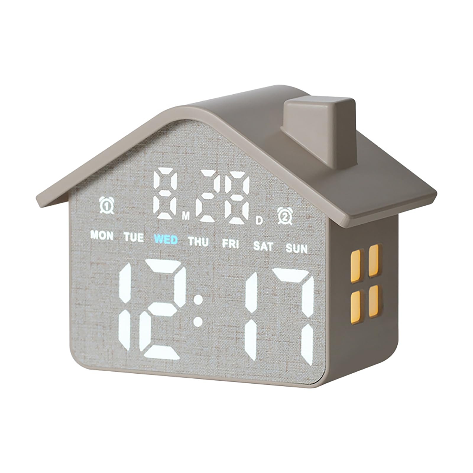 Jazuaiao Alarm Clocks for Bedroom Digital Desk Clock for Bedside Nightstand Digital Alarm Clock with Day of Week Duals Alarms
