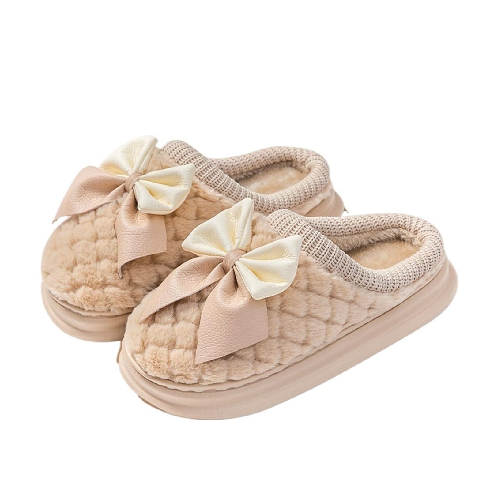 Pantoufles en coton pour femmes d'hiver, chaussons de maison intérieur chauds taille 36-37