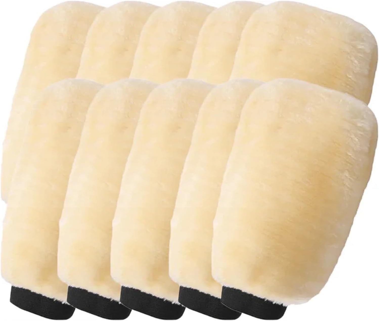 1-10pcs Car Washing Imitation Wool Gloves Thickened Plush Car Wiping Glove Waxing Polishing Car Cleaning Products Cleaning Cloth(10PCS)