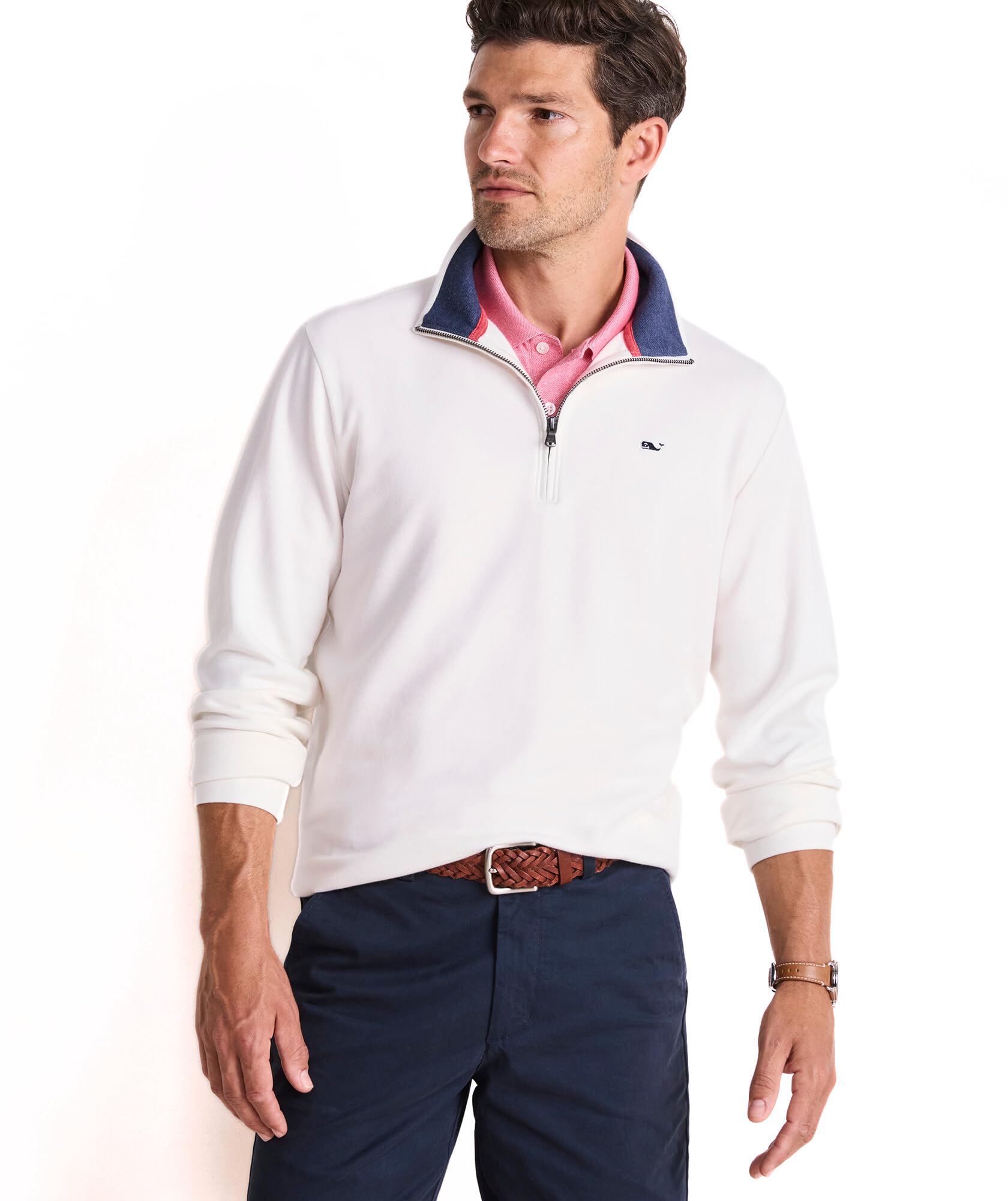 vineyard vines Men's Saltwater Quarter-Zip Pullover Sweater