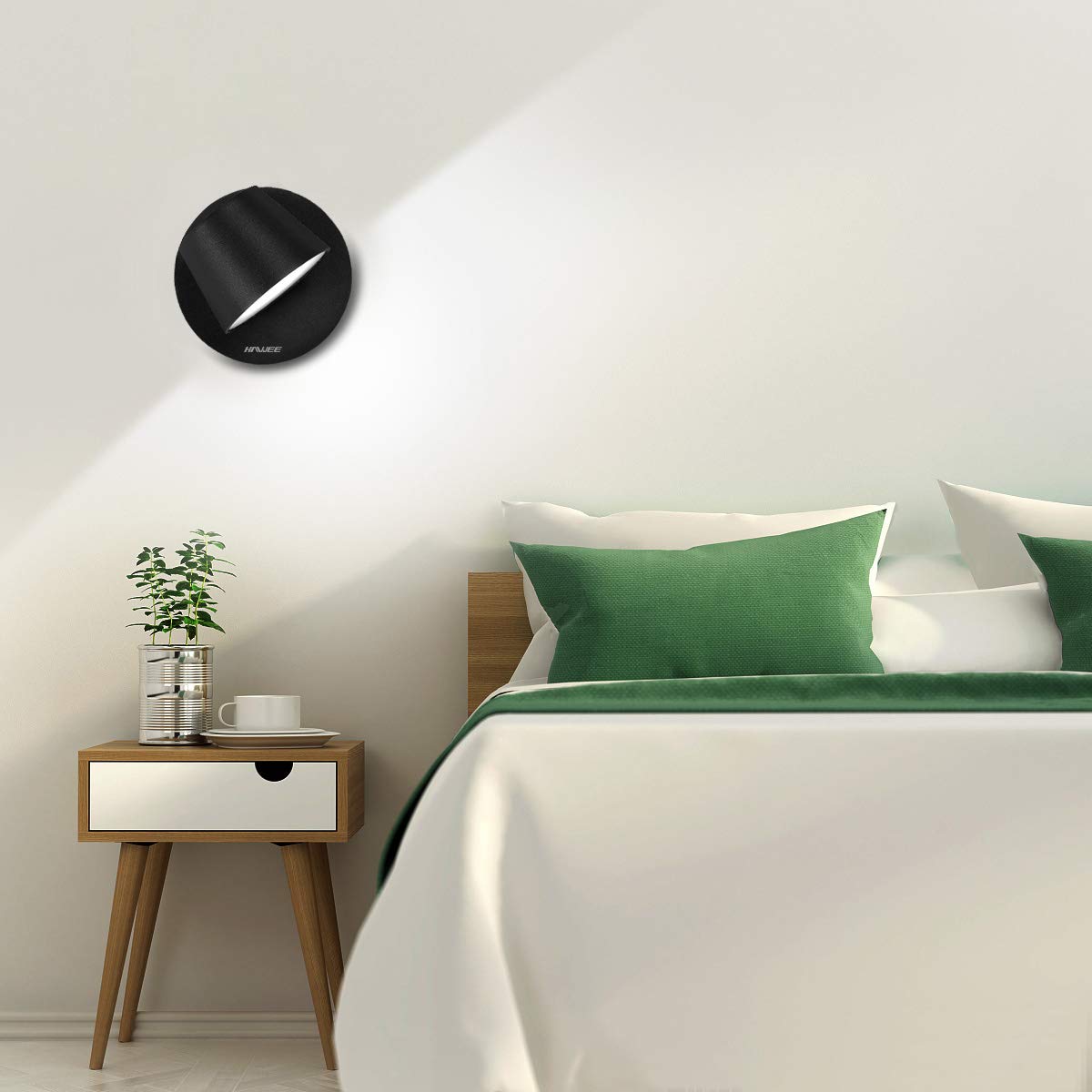 Moderna Applique da Parete LED Lampada da Lettura da Parete | Faretto da Parete LED Lampada da Parete, 350° Orientabile, Stile Nordico, per Camera da Letto Soggiorno Corridoio Scale