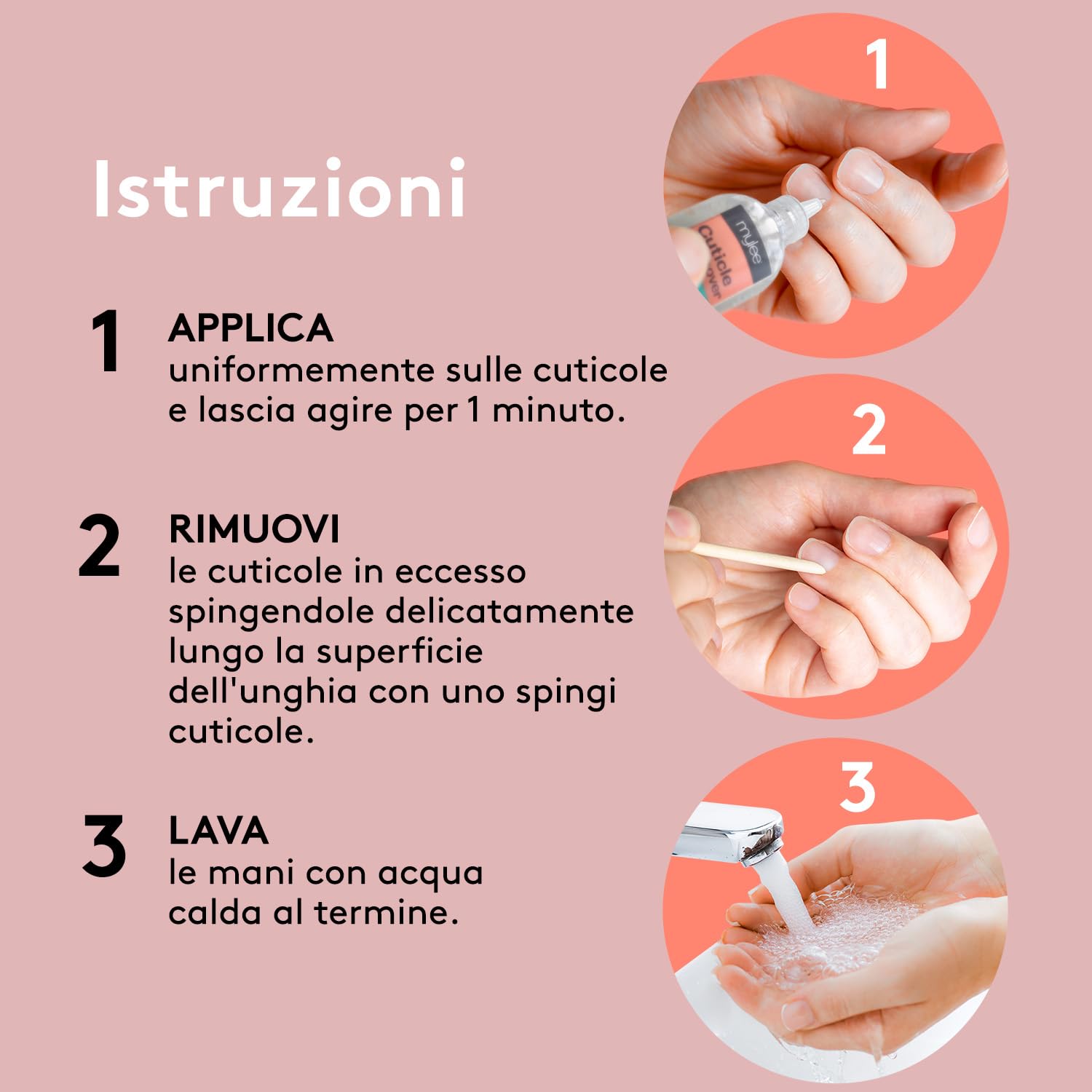 Mylee Cuticle Remover 50ml – Gel per la rimozione delle cuticole, Ammorbidisce e idrata, Rimuove le cellule morte