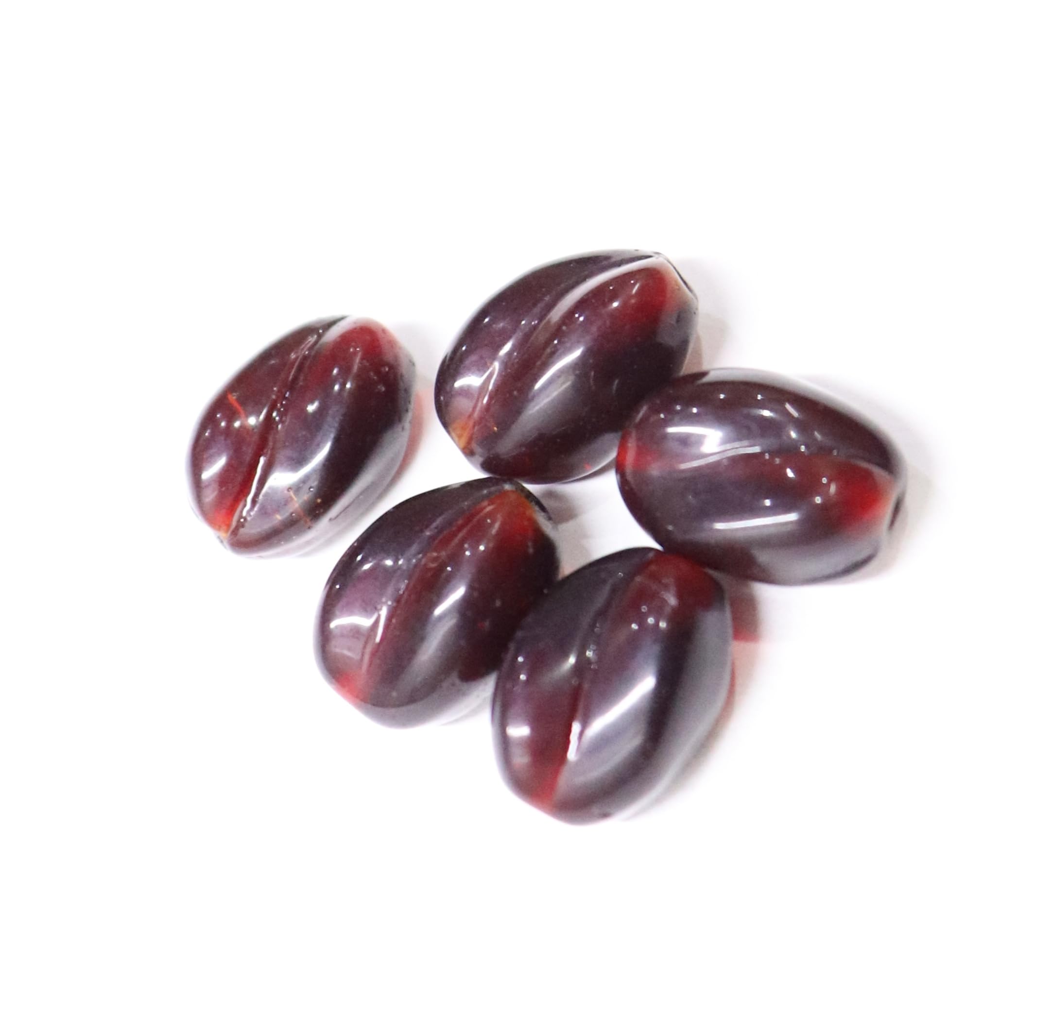Handmade Drum Polish Glass Beads Dual Tone Marroon Trans. Color 7.5×10×14 MM Curve Oval Beads(Approx 55 Pieces) Jewelary Making,Hobby Crafts,Craft Supply,Necklace,Bracelet-image-23