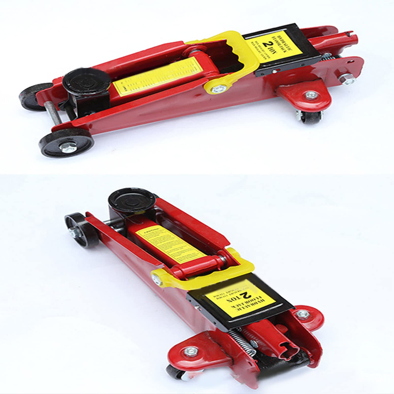 Cocoarm Gatos Hidráulicos, Material Metálico, Gatos Manuales de Tipo Horizontal 2T, de Elevación de 165 Mm, Portátiles para Reparación de Automóviles y Hogares