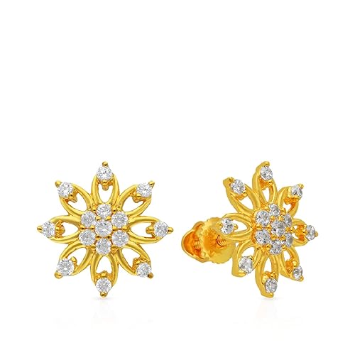 22 KT (916) purity Yellow Gold Malabar Gold Earring 100000735318 for Women