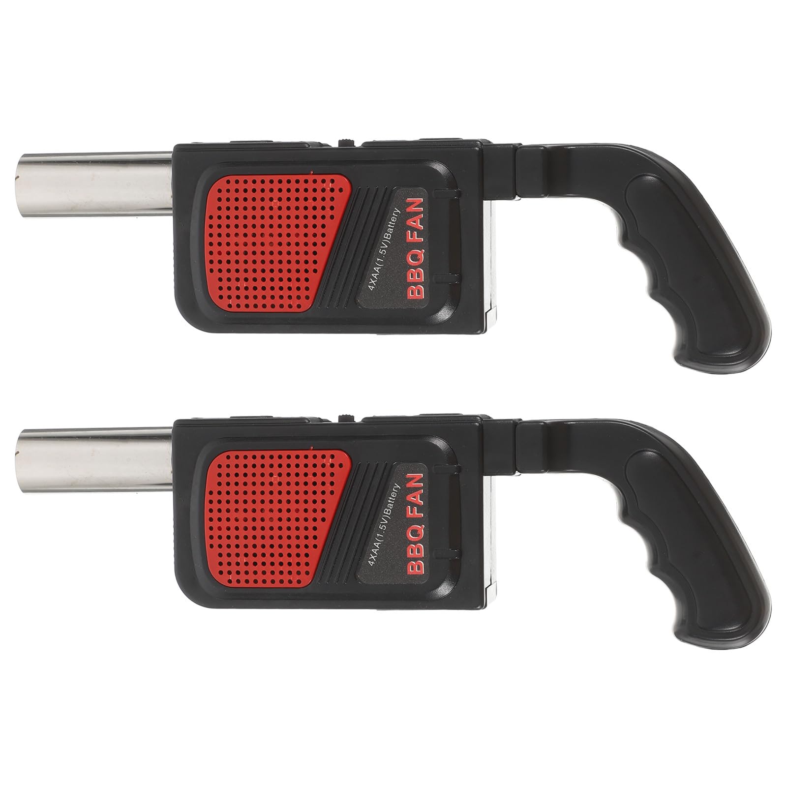 OSALADI Soffiatore Elettrico Portatile per Barbecue 2 Pezzi, Mantice Antincendio Compatto 4 Batterie Aa, Ventilatore per Stufa a Legna per Picnic e Campeggio All’aperto