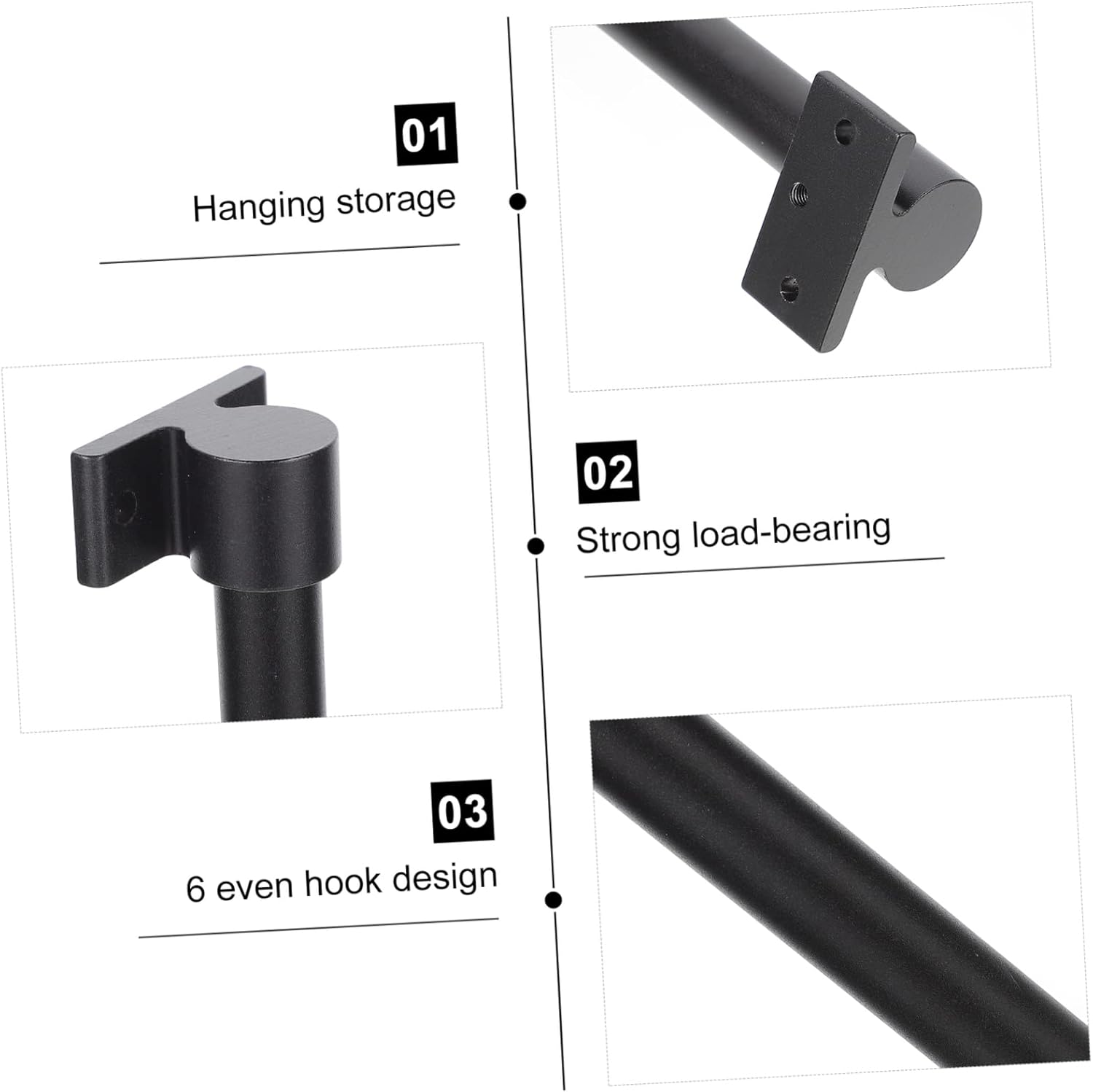 Kitchen Rack Black Hanging Shelves Wall Mounted Hooks Hanging Utensil Holder 2 Pcs Cup Holder Under Shelf Wall Mounted Pot Rack Cabinet Organizer Hanging Kitchen Rack Aluminum Mug Hooks (Col