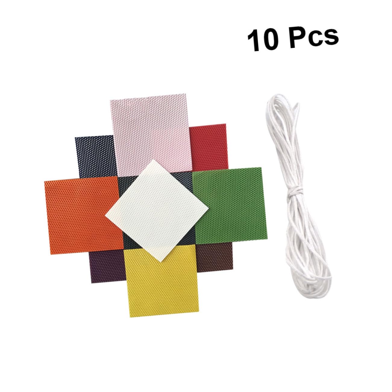SEWACC Juego de 10 Piezas para Hacer Velas Aromáticas Cilíndricas de Cera de Abeja con Núcleo de Algodón, Ideal para Adornos de Escritorio y Uso en Banquetes Color Aleatorio