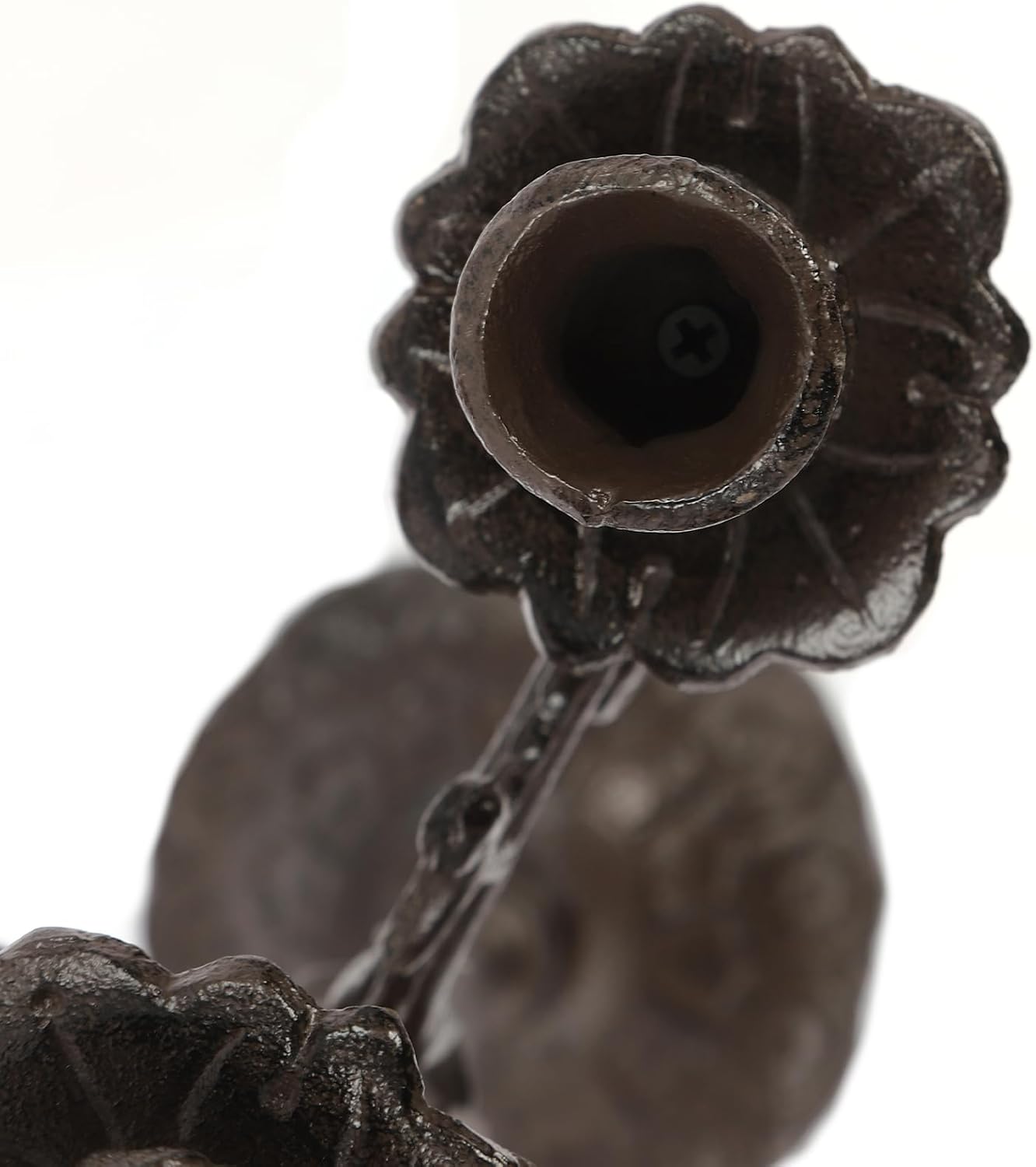 5-Arm Vintage Candle Holder Heavy Duty Cast Iron Candlestick Holders Table Candelabra Stand Decorative Pillar Candle Stand for Christmas Birthday Wedding Home Party