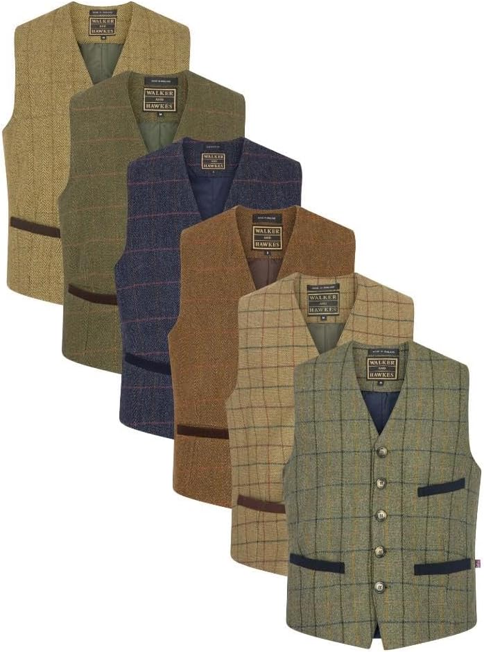 Walker and Hawkes - Men's Derby Tweed Alcott Waistcoat - Image 6