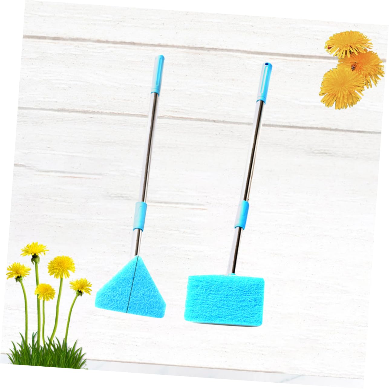 Yardwe Aquarium Cleaning Brush Set of 2 Telescopic Sponge Brushes Perfect for Freshwater Saltwater Tanks
