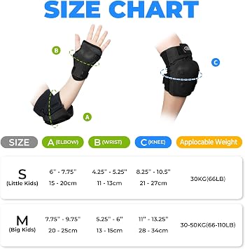 MammyGol Adjustable Inline Skates Featuring All Illuminating Wheels Beginner 6 in 1 Knee Pads Elbow Pads