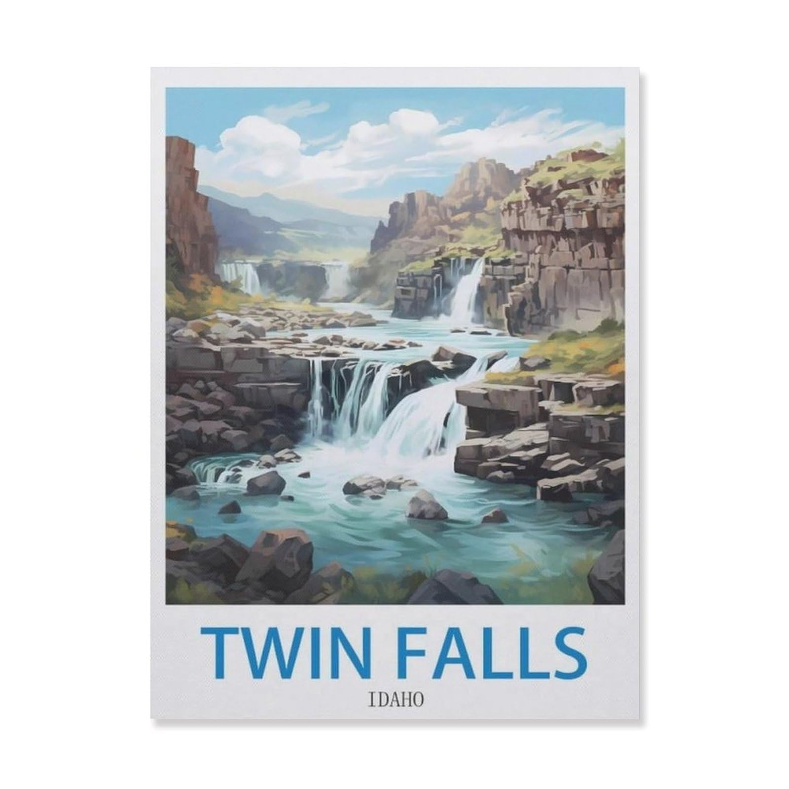 Farmhouse Bathroom Decor Wall Art Funny Bathroom Wall Decor Signs，Twin Falls Idaho，Tin Sign Home Decor(15x30cm）6x12 inch-EG8