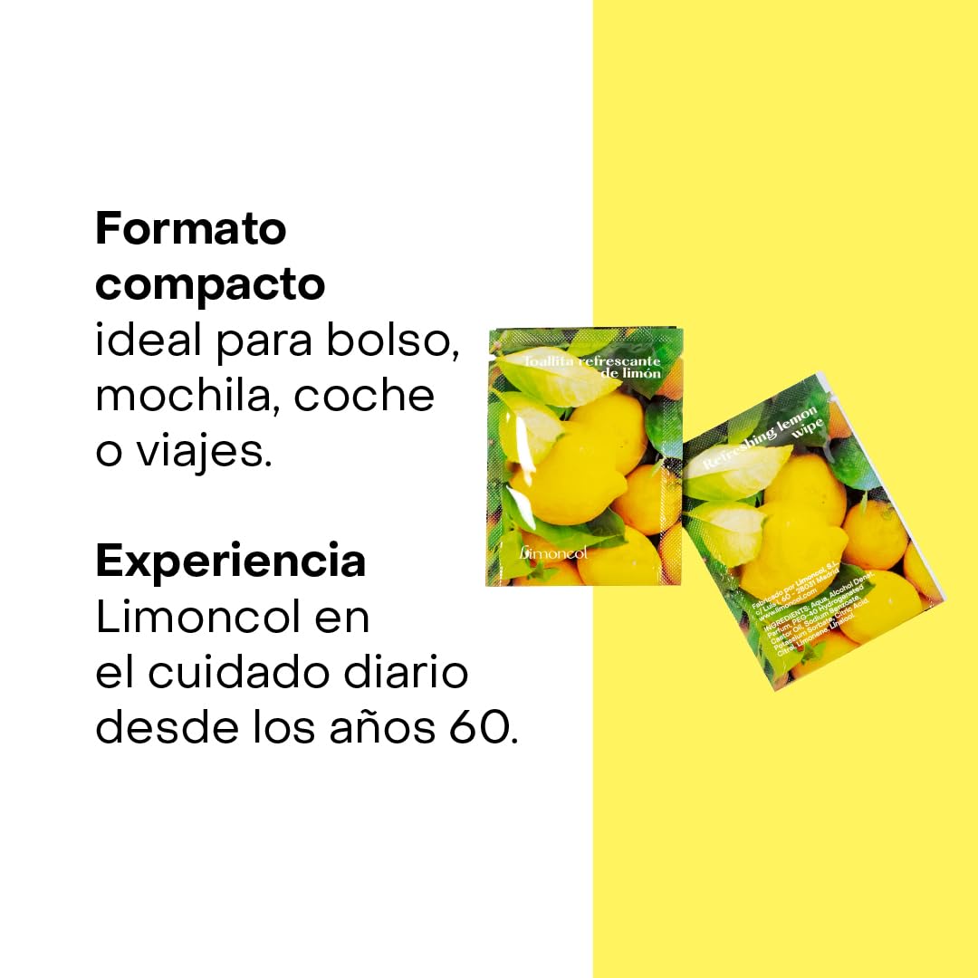 Salviette umidificate rinfrescanti al limone per le mani, cellulosa 100% biodegradabile e compostabile, buste singole, confezione da 500 pezzi