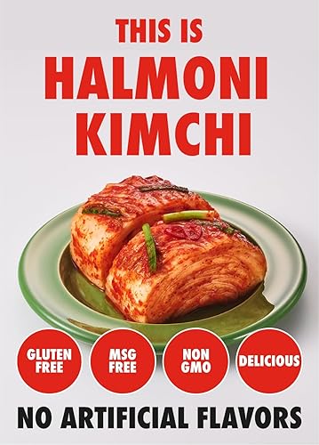 Miniatura 3 de Calle coreana Kimchi enlatado de halmoni coreano (paquete de 12) - basado en el auténtico sabor coreano_ Kimchi de col coreana fermentada en