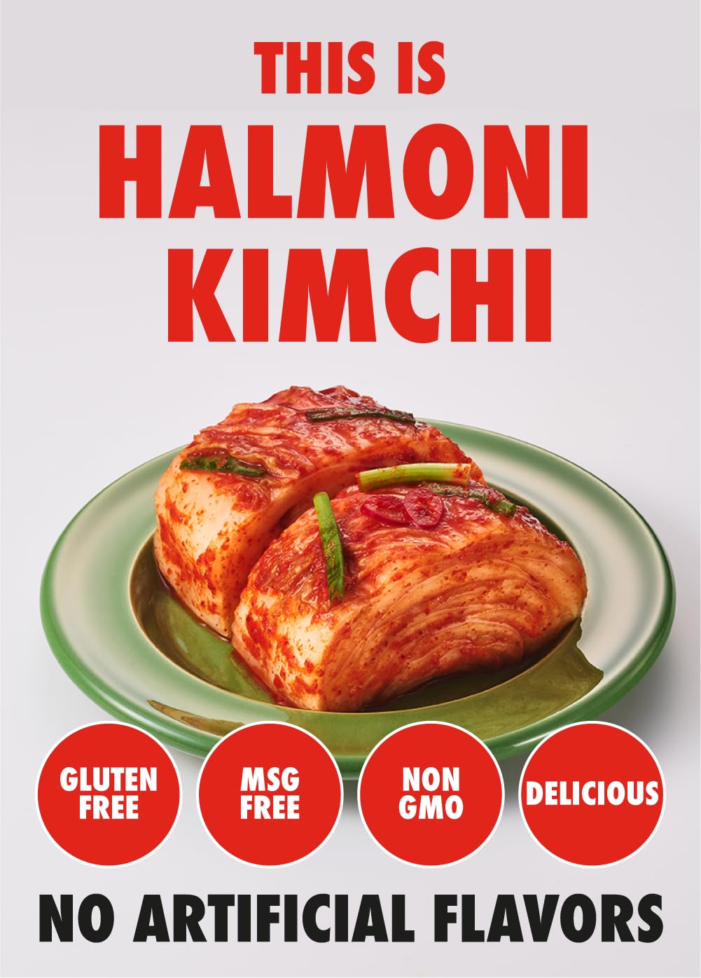 Halmoni Kimchi Coreano Fermentado 160g x 12 – Kimchi en Lata Sin MSG, Repollo Napa Picante