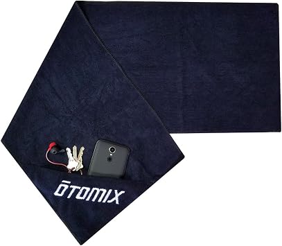 Otomix Premium Gym, Fitness & Sports Microfiber Towel with Zipper Pocket