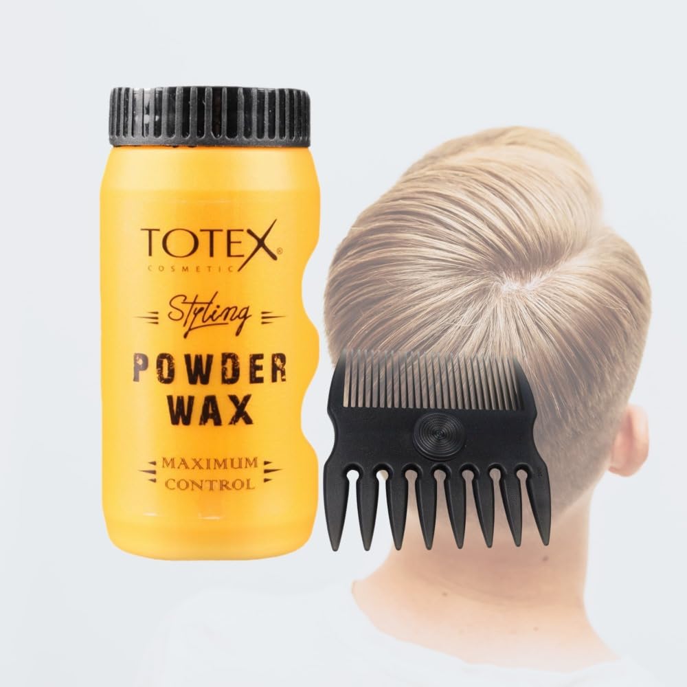 Totex Hair Styling Powder Wax 20gr, Grey Black Comb, 20 g (Pack of 1) - Image 2