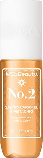 MCoBeauty - Fragrance Mist No.2 – Light Body Mist and Hair Perfume with Pistachio, Sandalwood, Caramel and Vanilla - Gifts for Women, Feminine Spray, Self Care Gifts for Women - 90ml Bottle