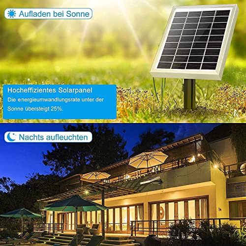 Solarstrahler MEIHUA 2 Stück Gartenleuchte mit IP66 Schutz
