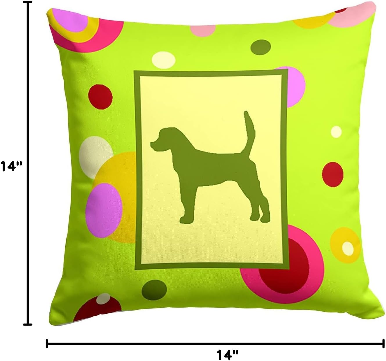 Caroline's Treasures CK1027PW1414 Fabric Decorative Pillow Machine Washable, Indoor Outdoor Decorative Pillow for Couch, Bed or Patio, 14Hx14W