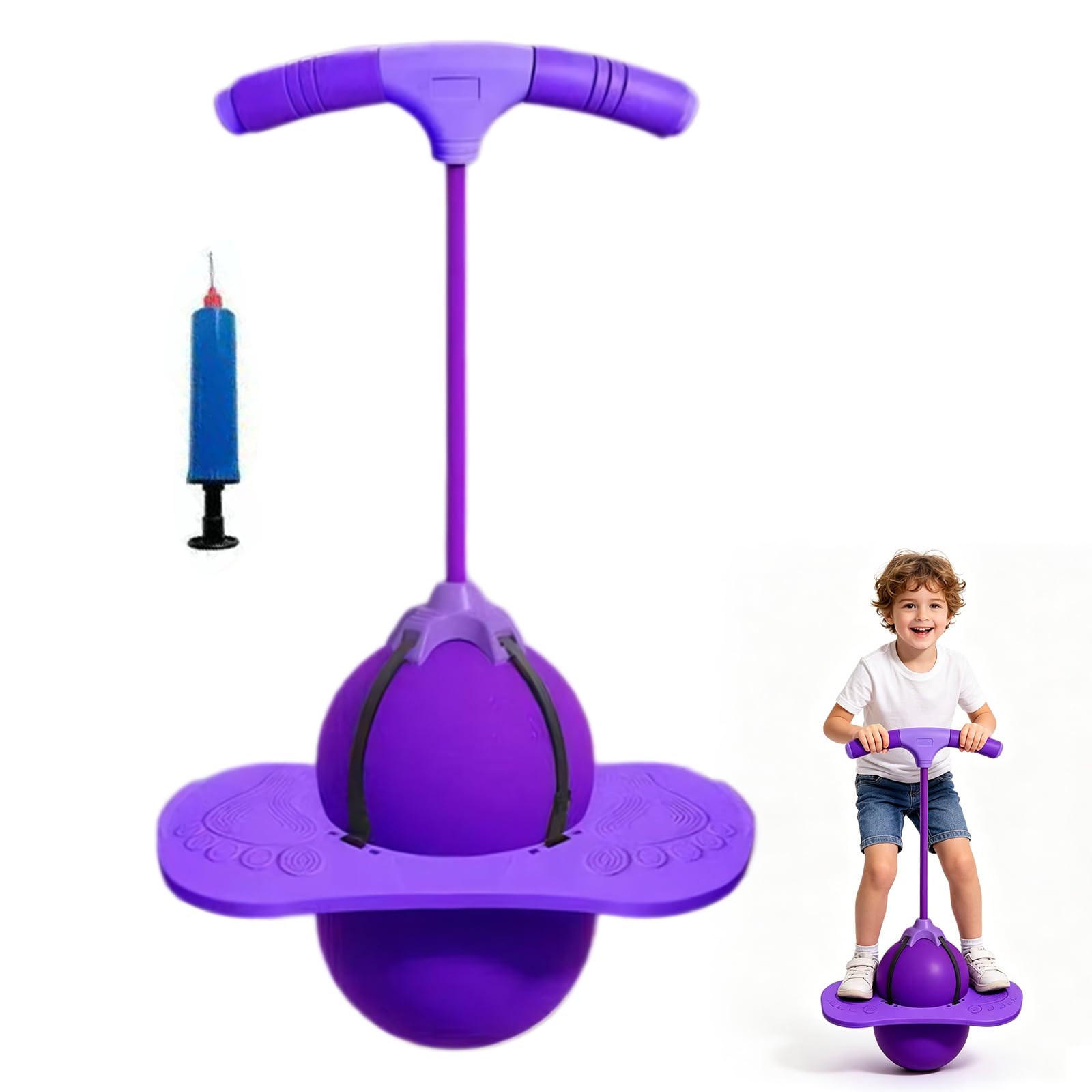 Balance Jumping Ball, Stick Pump Bounce Ball Jump Toy Jumper Ball With Handle Exercise Balance Fähigkeit High Board Strong Grip Deck Sticks Outdoor Fun