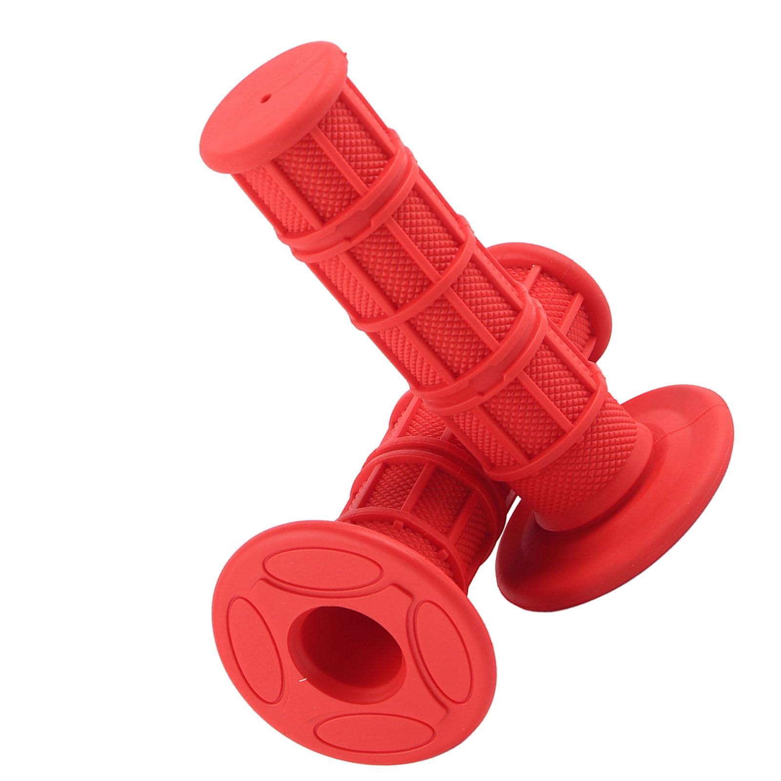 Uchwyty na kierownicę motocykla, 1 para 22 mm, 7/8 cala, uniwersalne gumowe uchwyty do motocykla, antypoślizgowe uchwyty na kierownicę (czerwony) poigne motocross atv grips red atv h