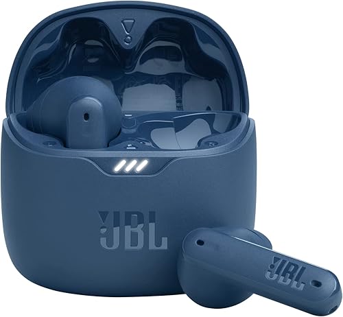 JBL Tune Flex - Auriculares inalámbricos con cancelación de ruido (azul), pequeños