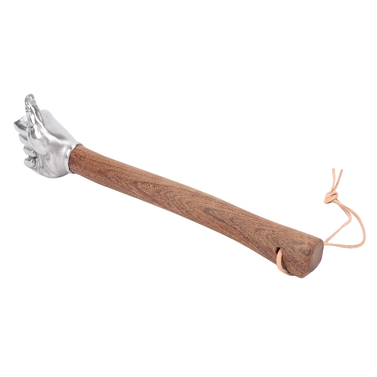 Martello a mano Manico in legno Testa in acciaio inossidabile Martello multifunzionale per edilizia Giardinaggio Uso domestico Strumento portatile durevole con impugnatura (Testa del pollice)