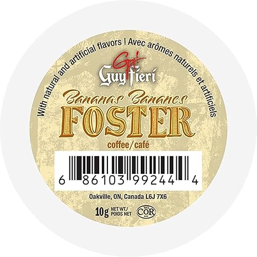 Miniatura 2 de Guy Fieri Flavortown Cápsulas de café, café con sabor a plátanos, café tostado medio para máquinas Keurig K Cup, cápsulas de café de una sola